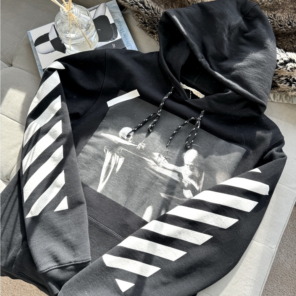 Off-White Caravaggio Print Logo Hoodie (Small)